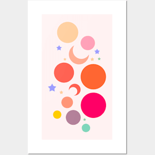 Starry Bliss: Colourful Happy Bubbles Posters and Art